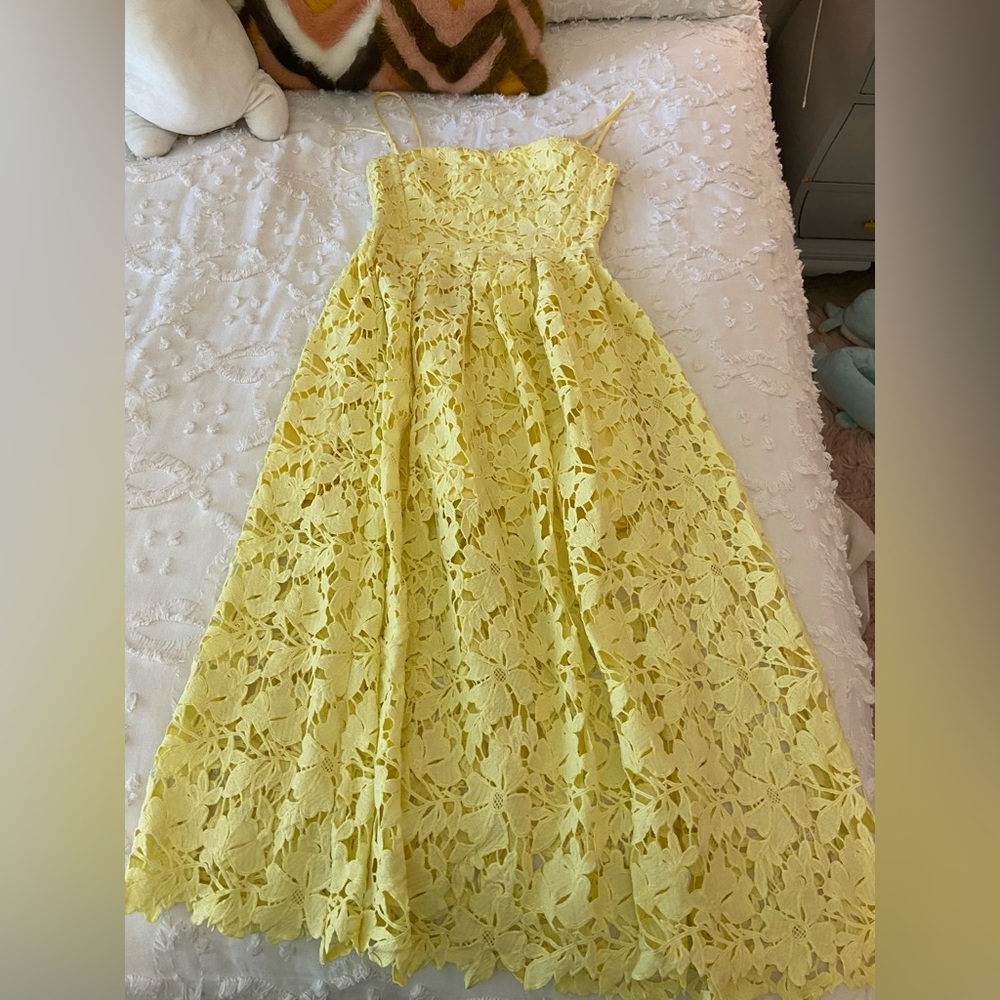 Nordstrom Rack ASTR yellow spring lace dress!